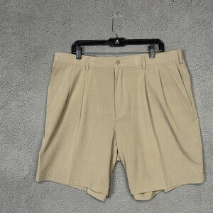 Page & Tuttle Golf Shorts Men Sz 38 Tan Chino Flat Front Golf Pants  NWT